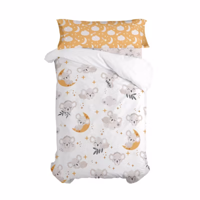 Parure housse de couette 2 pièces Baby koala 100% Coton Happyfriday