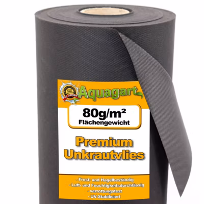 144 m² film de paillage, paillage anti-mauvaises herbes, 80 g, 1,8 m de large Aquagart