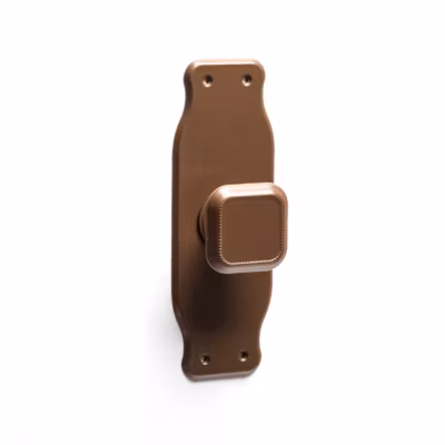 Bouton de plaque avec finition zamak au cognac, dimensions: 110x38x24mm-