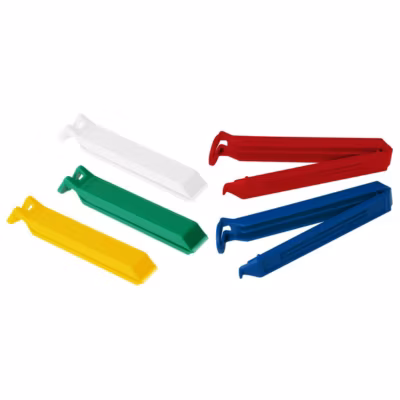 Lot de 5 clips colorés pour fermeture de sachet Fackelmann Tecno