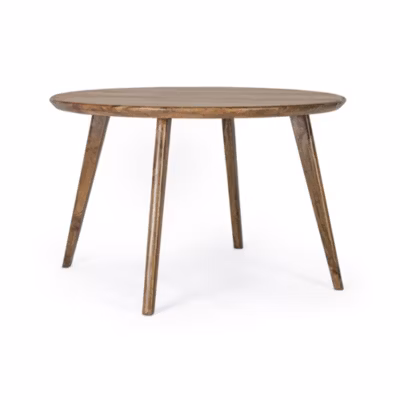 Table de salle à manger ronde vintage en manguier D120 6 places  – BLANY