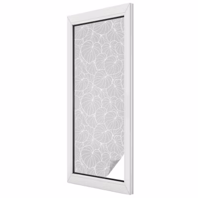 Film dépoli blanc adhésif Wallfluent 50×146 cm décoratif vitrail Élégance Feuillue 1 rol.