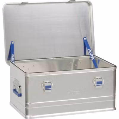 Caisse de transport aluminium COMFORT 48 – 48 L, 580x385x265 mm, argent
