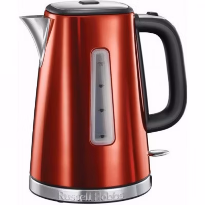 Bouilloire Electrique  Electrique 1.7L Luna – RUSSELL HOBBS – Ébullition Rapide – Rouge