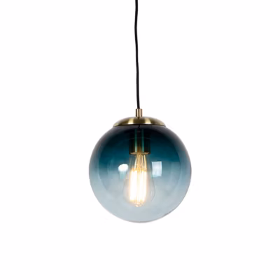 Suspension intelligente en laiton avec verre bleu océan 20 cm avec WiFi ST64 – Pallon