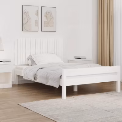 824839 vidaXL Tête de lit murale Blanc 127,5x3x60 cm Bois massif de pin