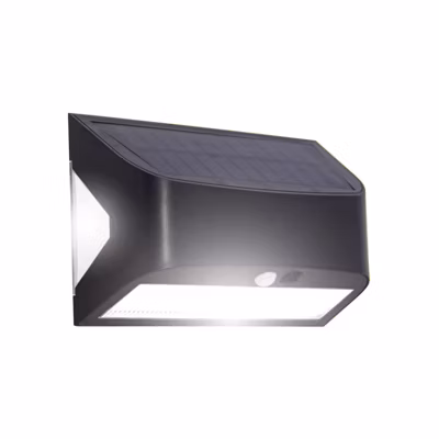 Applique murale hybride Solaire / USB, 700 Lumens, IP54, 3 modes d&rsquo;éclairage, 10h d&rsquo;autonomie avec détecteur de mouvement