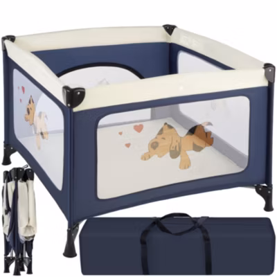 Parc bébé, lit de voyage pliant stable et pliable de manière compacte bleu