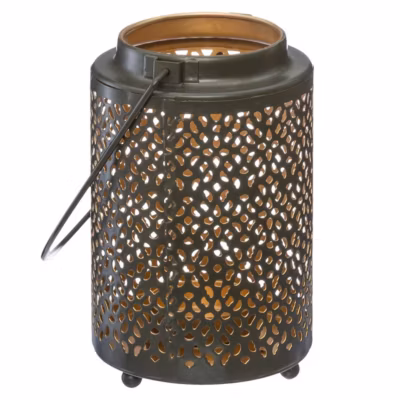 Lanterne design en métal H13 cm – Vert- Atmosphera