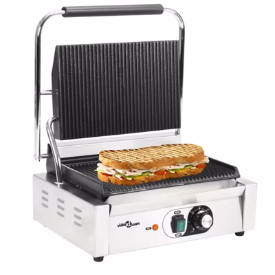 Grill rainuré pour panini 2200 W 43×30,5×20 cm