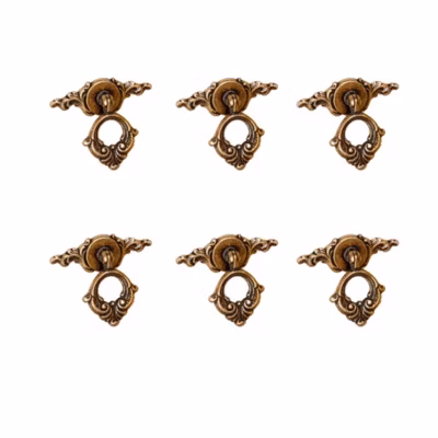 6 Un. poignées de meuble pendule bronze vieilli  tiroir  classique