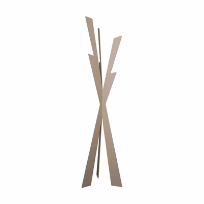Porte-manteau Zeus 40×177 cm en fer beige Design contemporain élégant Autonome pour entrée, chambre ou bureau Fabriqué en Italie