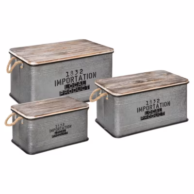 Set de 3 malles Local – métal – Atmosphera