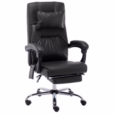 vidaXL Chaise de Bureau de Massage Fauteuil d&rsquo;Ordinateur Inclinable Siège Ergonomique Fauteuil de Bureau Hauteur Réglable 20296