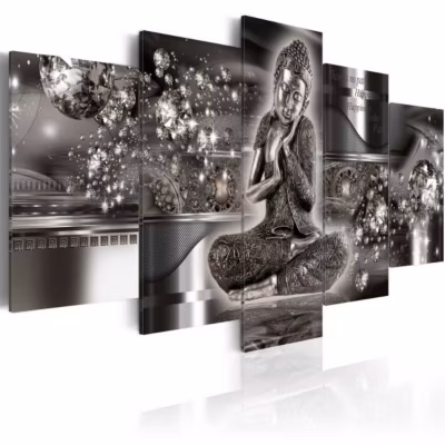 Tableau Silver Serenity 100×50 cm