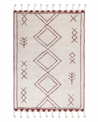 Tapis KENITRA Blanc cassé 140 x 200 cm Coton