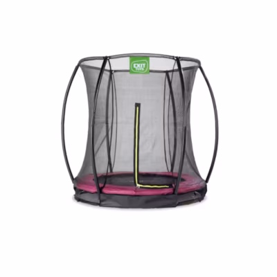 Trampoline enterré EXIT Silhouette D183cm avec filet de sécurité rose