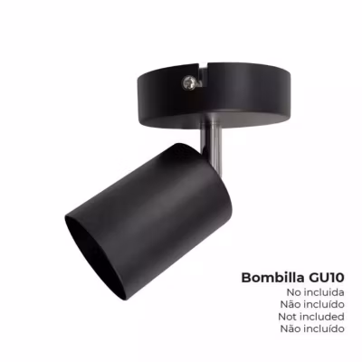 Applique orientable GU10 noire