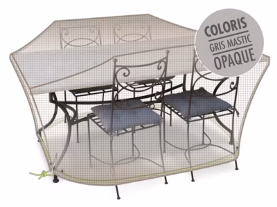 Housse de protection Cover One pour table rectangulaire + 6 chaises – 190 x 120 x 70 cm – Jardiline