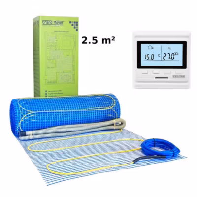 Kit chauffage au sol 2,5 m², 170 W/m² + HW500 thermostat programmable