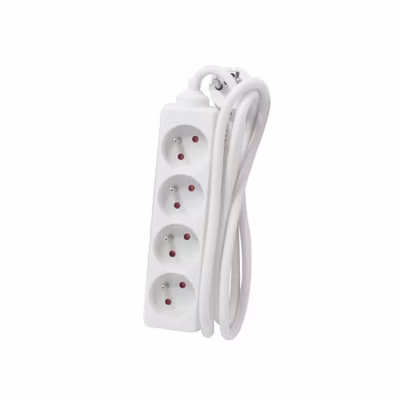 CHACON Bloc multiprise 4 prises 16A 3m blanc