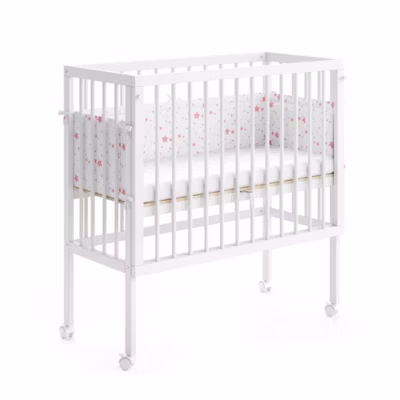 Vitalispa Lit bébé Blanc 94x90cm 2 rails latéraux