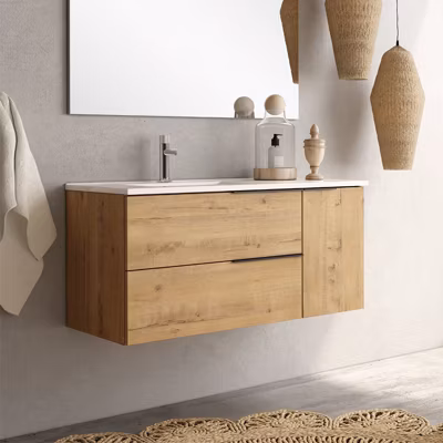 Ensemble Meuble vasque Black Capri 120cm Roble Ostipo