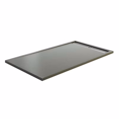 Style Plus – Receveur de Douche Extra-Plat – Résine Minérale – Élégant & Résistant – GRIS – 140X80 CM