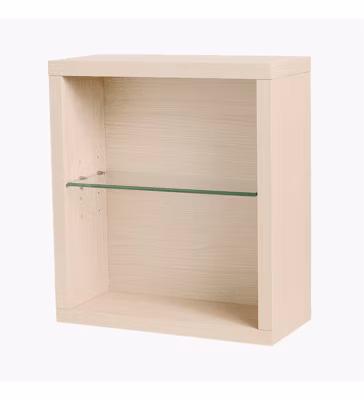 Cube de rangement modulaire étagère caisson murale bois 45 x 40 x 18 cm chêne CEDAM