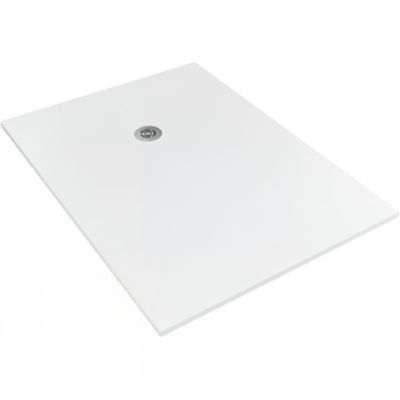 Receveur de douche à poser extra-plat épaisseur 30mm en pierre SANINDUSA STONIT Marina Plus 130×70 antidérapant C3 blanc