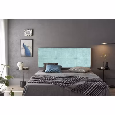 Tête de lit – ECCOX – Dalia – Tissu Aqualine – Bleu clair – 130 cm – Rembourrée