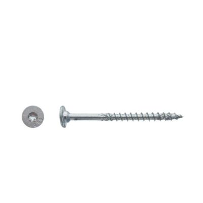 50 Vis Charpente Bois FWX Tête Cylindrique Plate Torx TTX50 Filet DXAS+ 10 x 140 mm – Zingué Cr3 WAX – D-Work