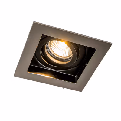 Spot encastré en acier noir – Carree 1