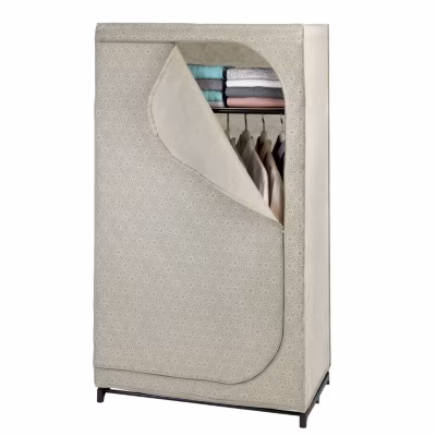 Armoire penderie 1 étagère en tissu BALANCE