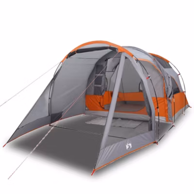 Tente de camping tunnel 4 personnes gris imperméable vidaXL