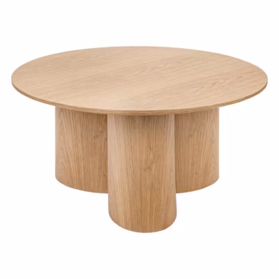 Table basse Aliona bois naturel D80cm – Atmosphera
