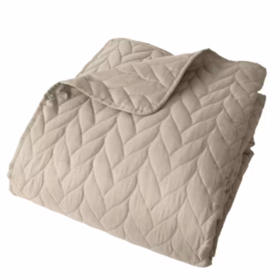 Couvre lit en microfibre dessin par ultrason (240×220 cm – Naturel)