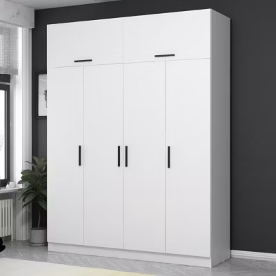 Dressing avec étagères et penderie 15 espaces de stockage blanc FOCH