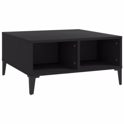 Table basse noir 60x60x30 cm bois d&rsquo;ingénierie vidaXL