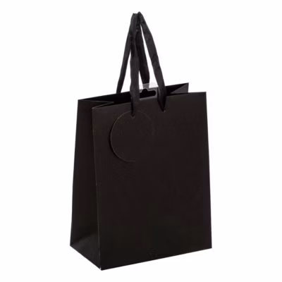 Sac cadeau paillettes petite taille noir – Atmosphera