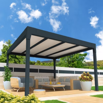 Pergola isotoit MODERN îlot Gris anthracite 5,02×4,00m