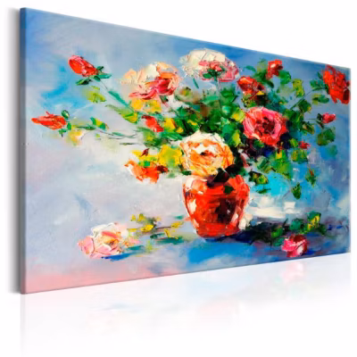 Tableau Fleurs Beautiful Roses 90×60 cm