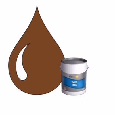 POK MIX : Peinture Meuble Satinée Multi-supports Intérieur – 1L – RAL 8003 – Brun Argile – Clic & Pok