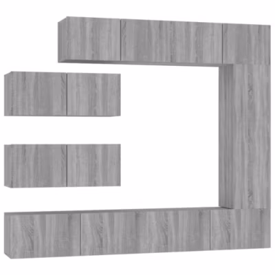 Prolenta Premium –  Ensemble de meubles TV 7 pcs Sonoma gris Bois d&rsquo;ingénierie