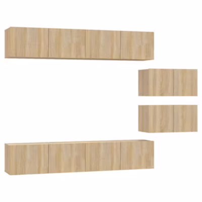 Prolenta Premium –  Ensemble de meubles TV 6 pcs Chêne sonoma Bois d&rsquo;ingénierie