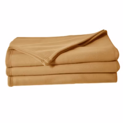 Couverture en polaire unie (240×260 cm – Sable)