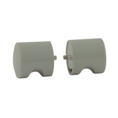 Jeu de 2 boutons de porte 40mm pour cabines sanitaires de 10 ou 13 mm, coloris gris agathe (RAL 7038)