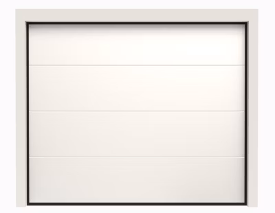 Porte de Garage Sectionnelle Motorisée 300×300 LIMA – Blanc lisse