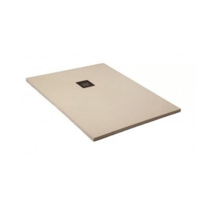 Receveur de Douche 95X130 cm Ligne Vulcano Fin Blanc Perle Ral 1013 en Résine Synthétique et Poudre de Marbre  – FRASCIO