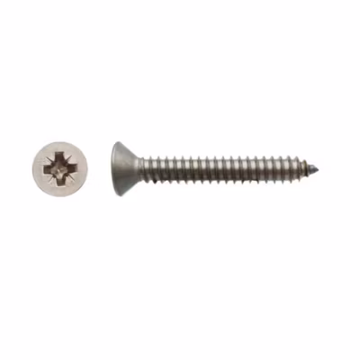 200 Vis à Tôle Tête Fraisée Pozidriv 2.9 x 22 mm – DIN 7982 – Inox A2 – D-Work
